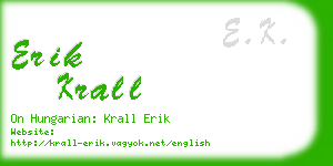 erik krall business card